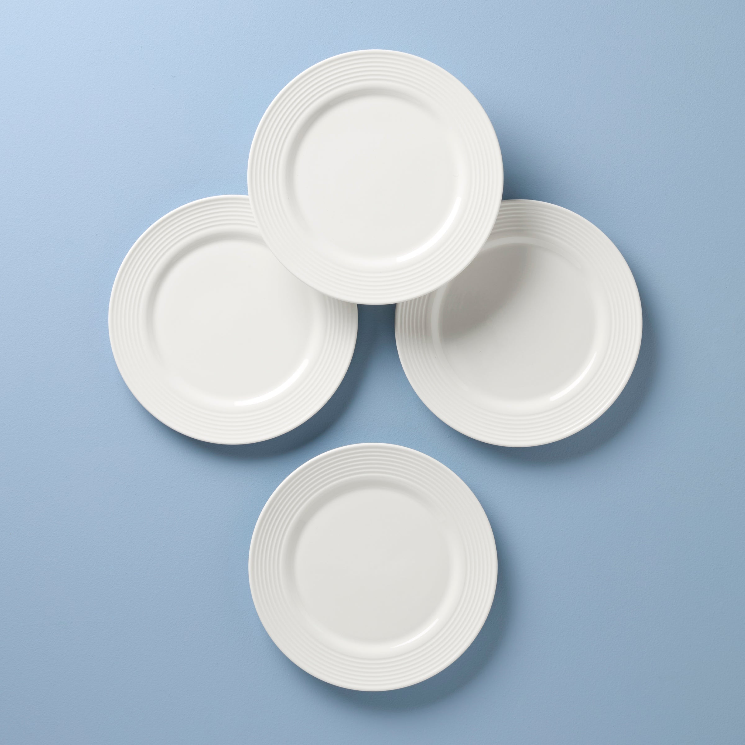 Classic White Accent Decorative Plates, Set of 6