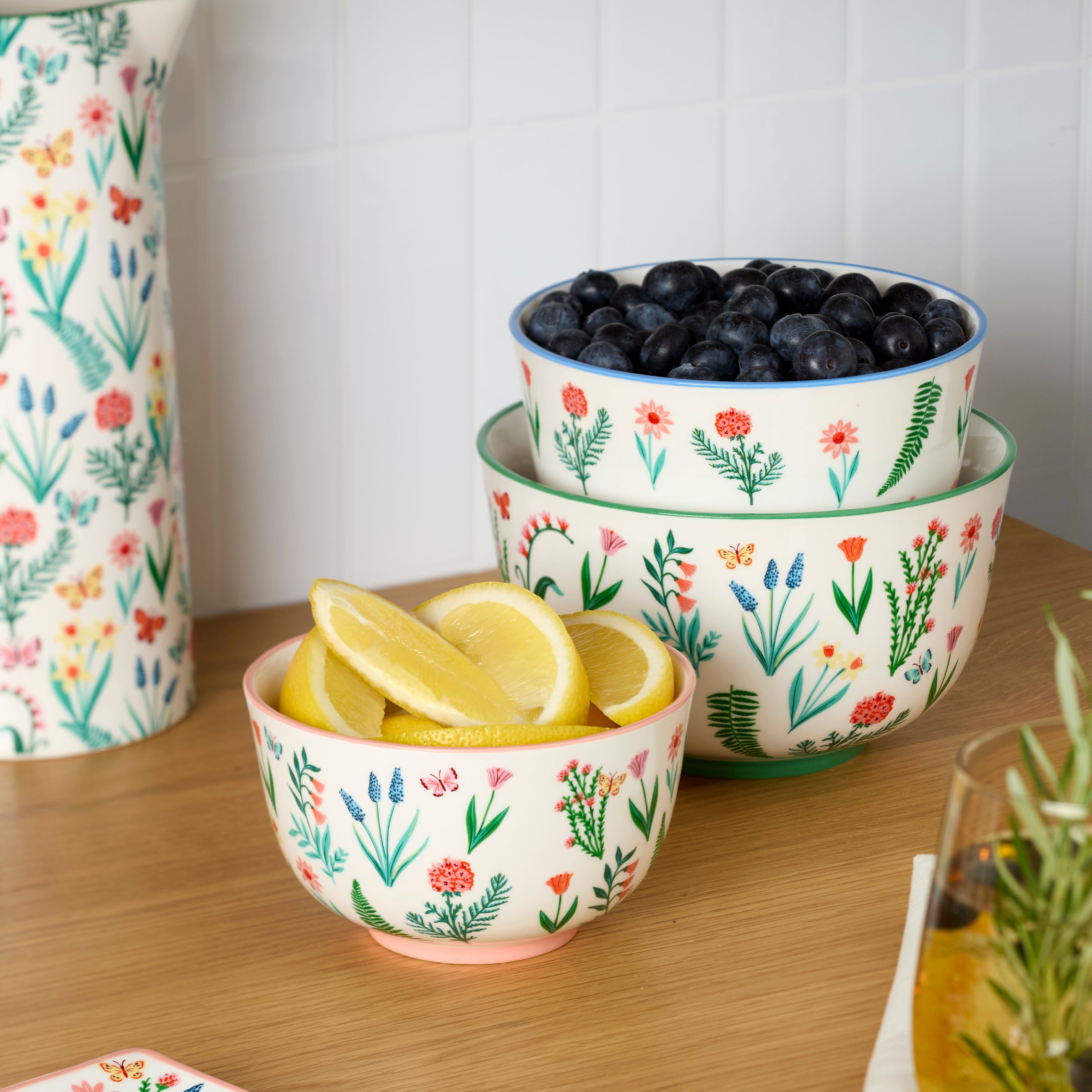 Spring Floral Nesting Bowl Set, 3-Piece - Image 5