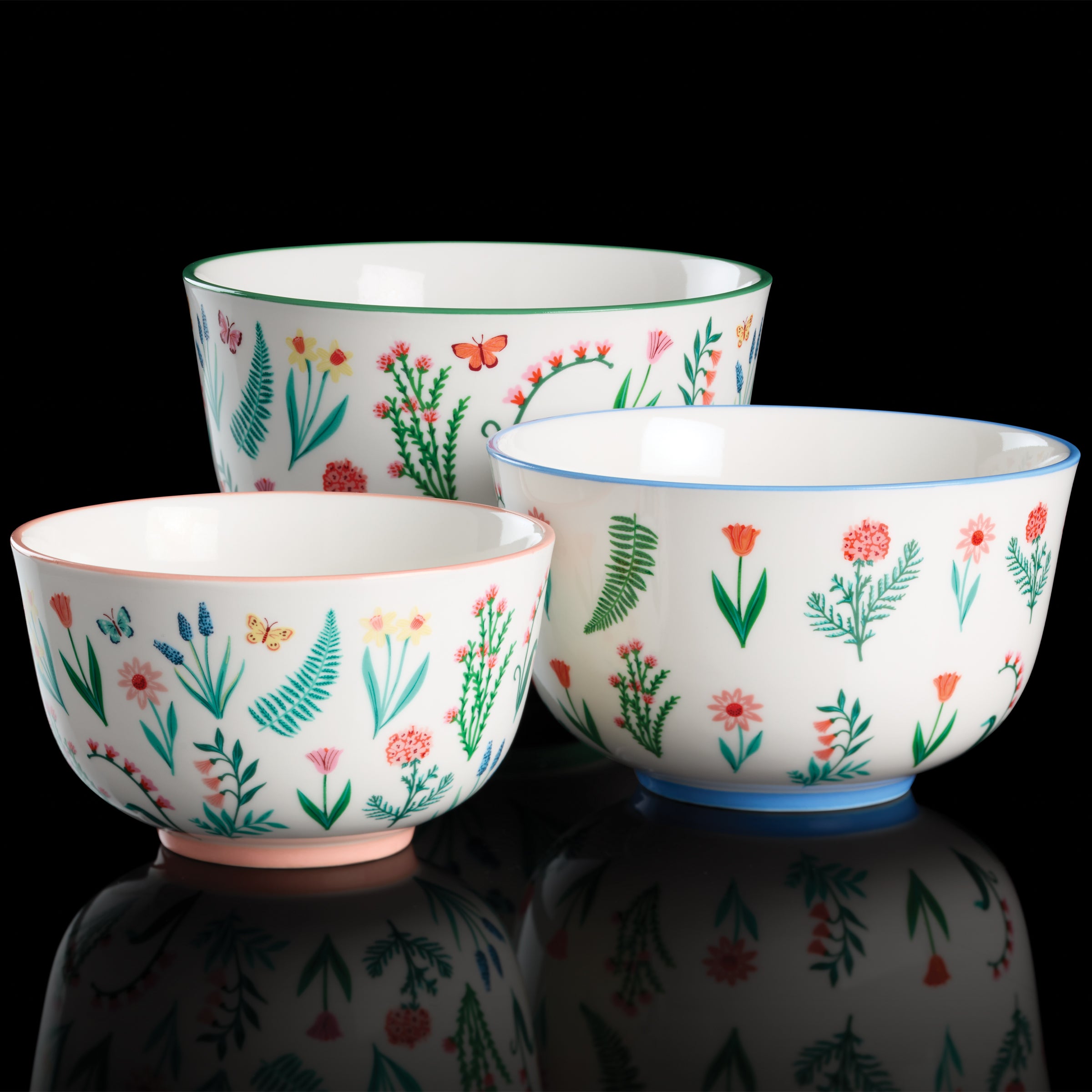 Spring Floral Nesting Bowl Set, 3-Piece - Image 4