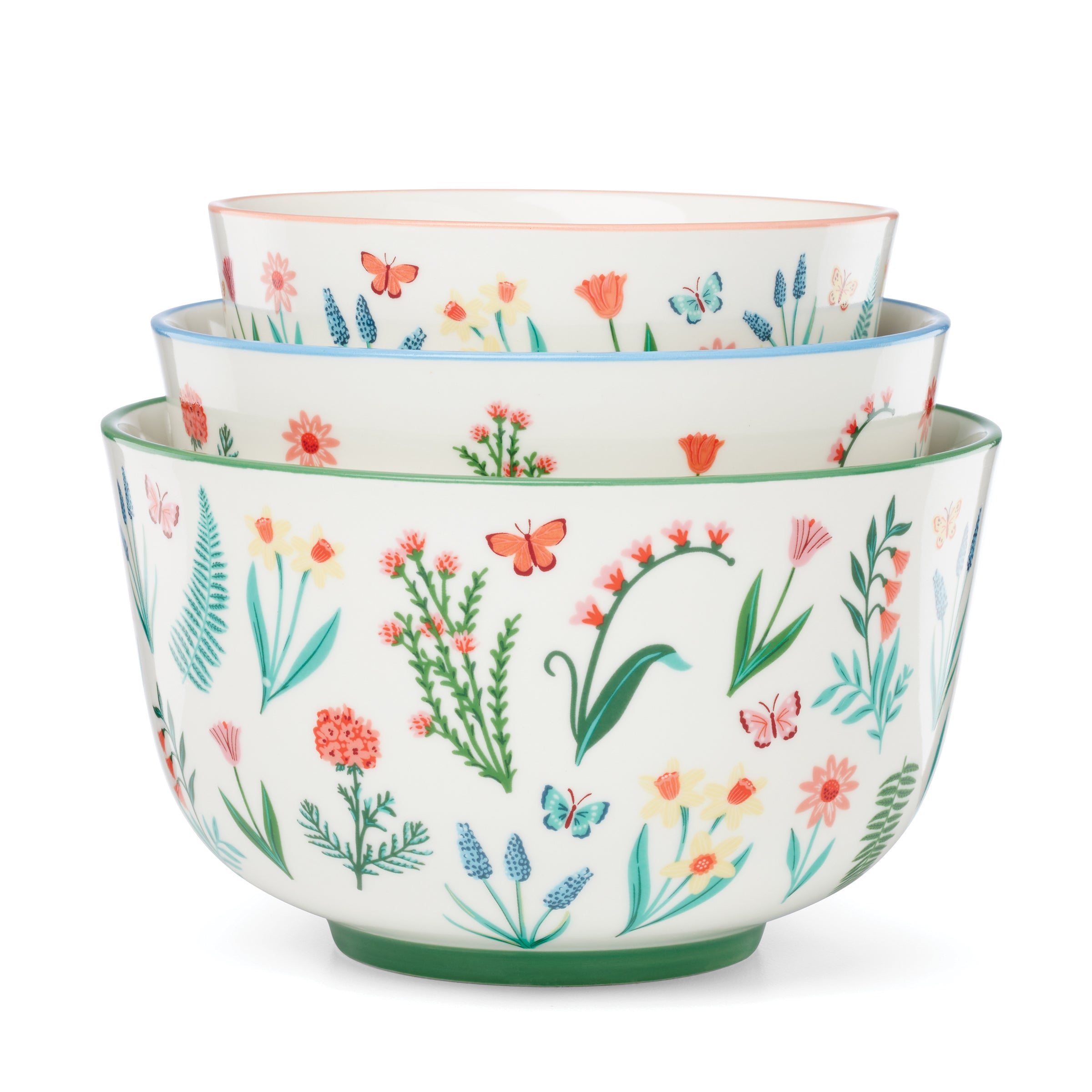 Spring Floral Nesting Bowl Set, 3-Piece - Image 3