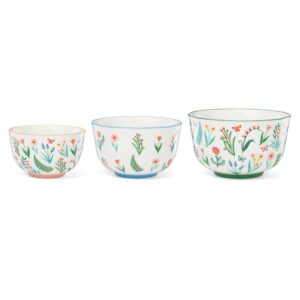 Spring Floral Nesting Bowl Set, 3-Piece