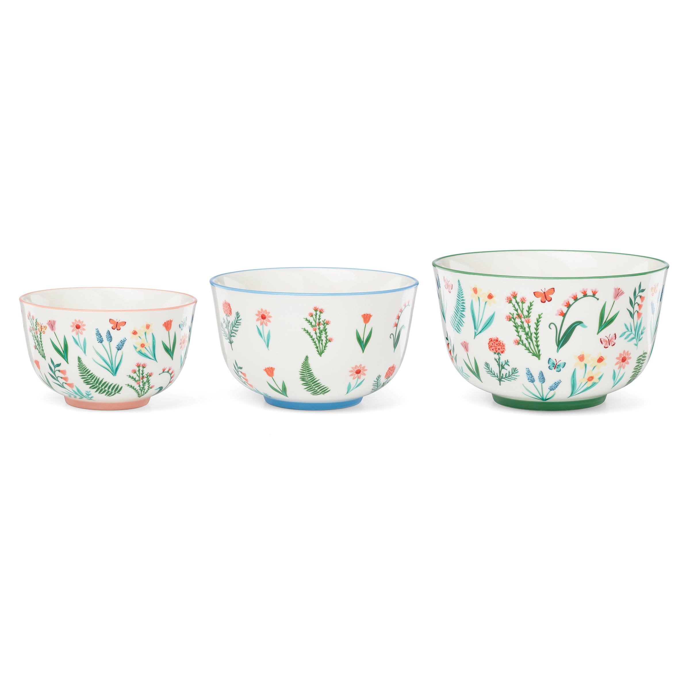 Spring Floral Nesting Bowl Set, 3-Piece