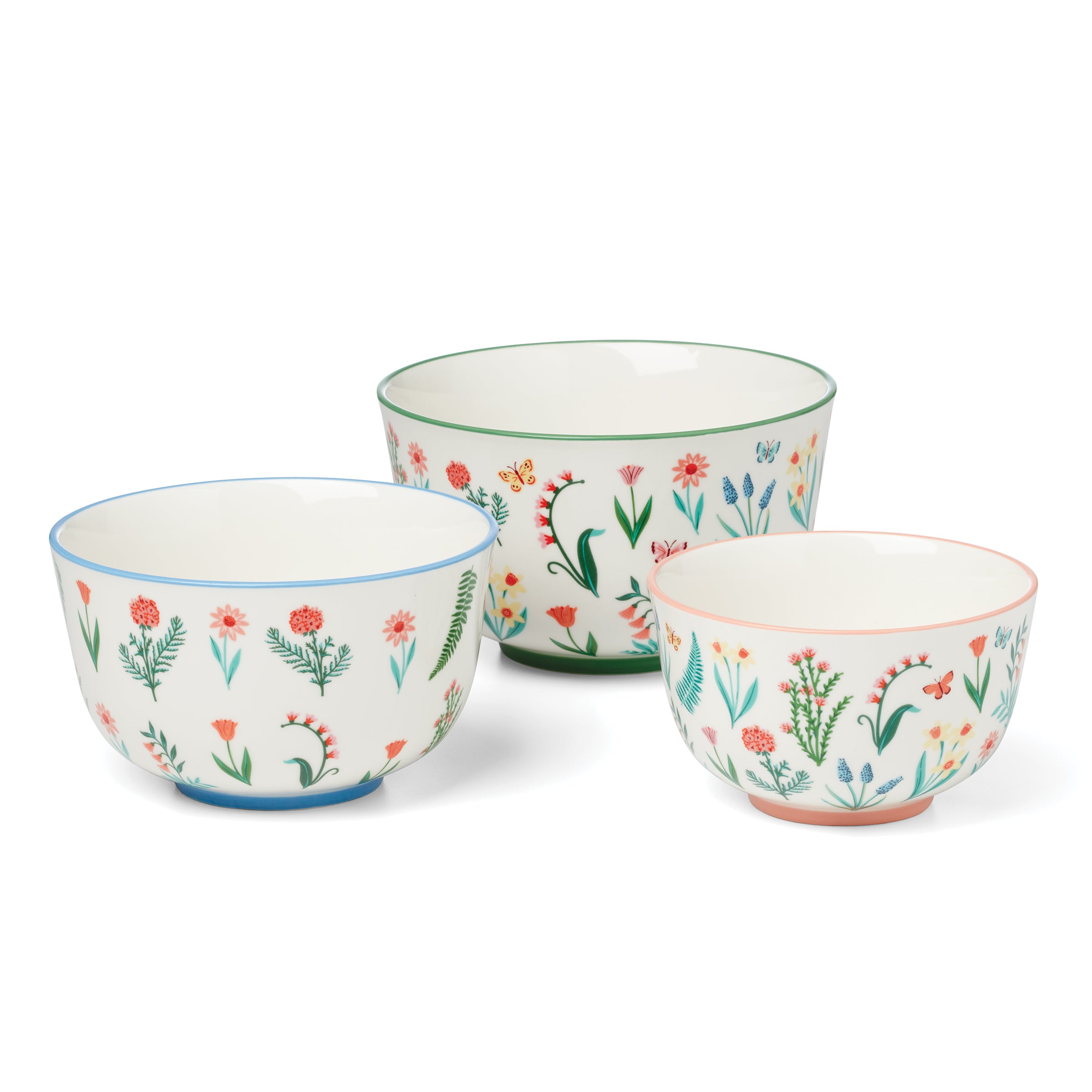 Spring Floral Nesting Bowl Set, 3-Piece - Image 2