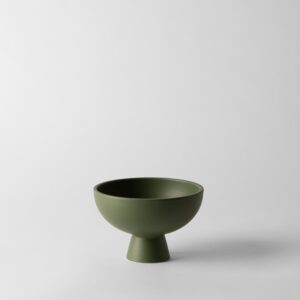 Small Deep Green Footed Snack Bowl