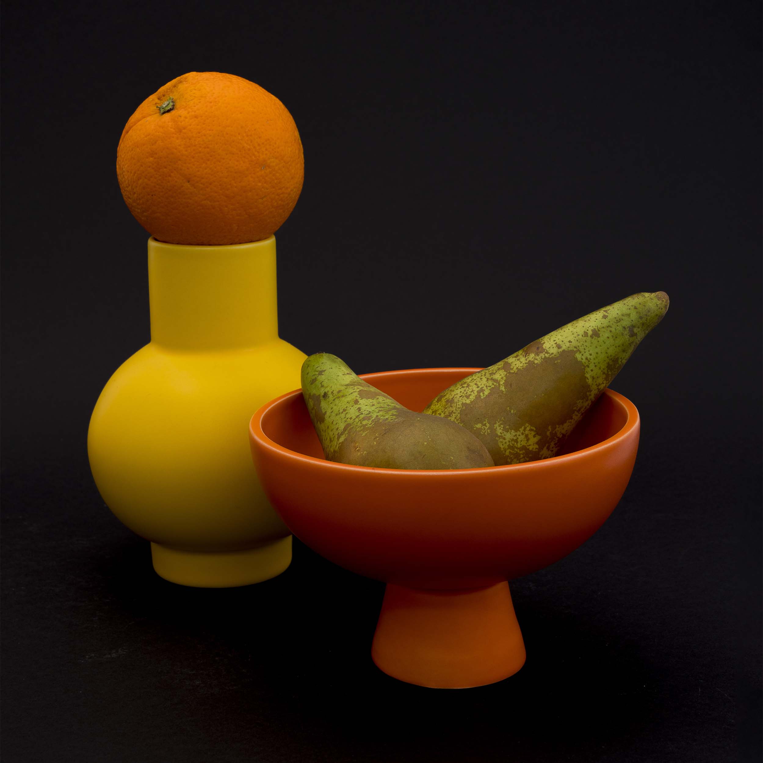 Small Vibrant Orange Footed Snack Bowl - Image 3